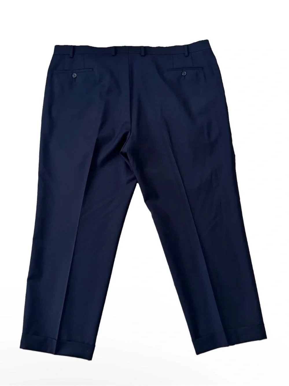 Lauren Ralph Lauren Dress Pants 42x32 Fits 42x27 Navy Blue High Performance Wool